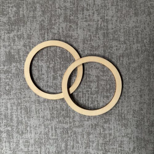 Houten ringen 7,5 cm Ø (4 stuks)