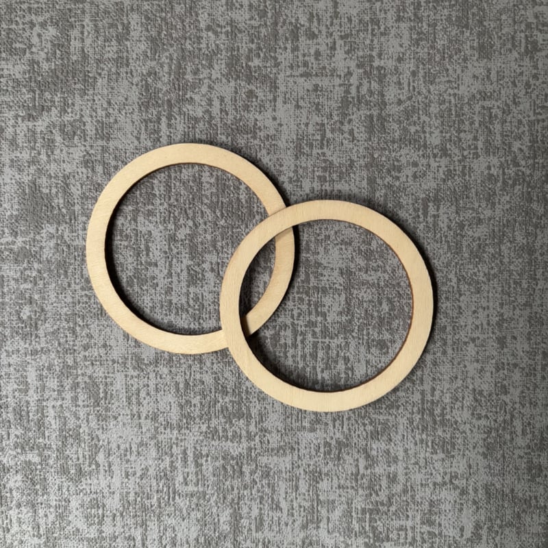 Houten ringen 7,5 cm Ø (4 stuks)