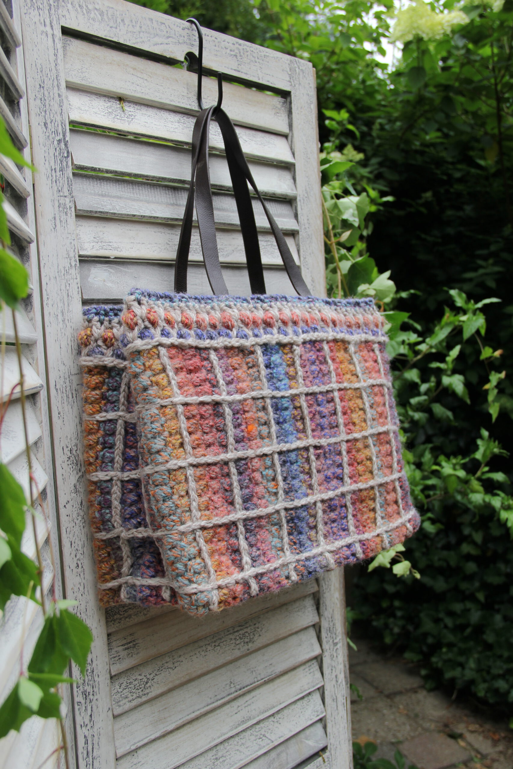 Corneeltje Wol - Rainbow blok puff tas Haakpakket - Tas Rainbow Blok puff