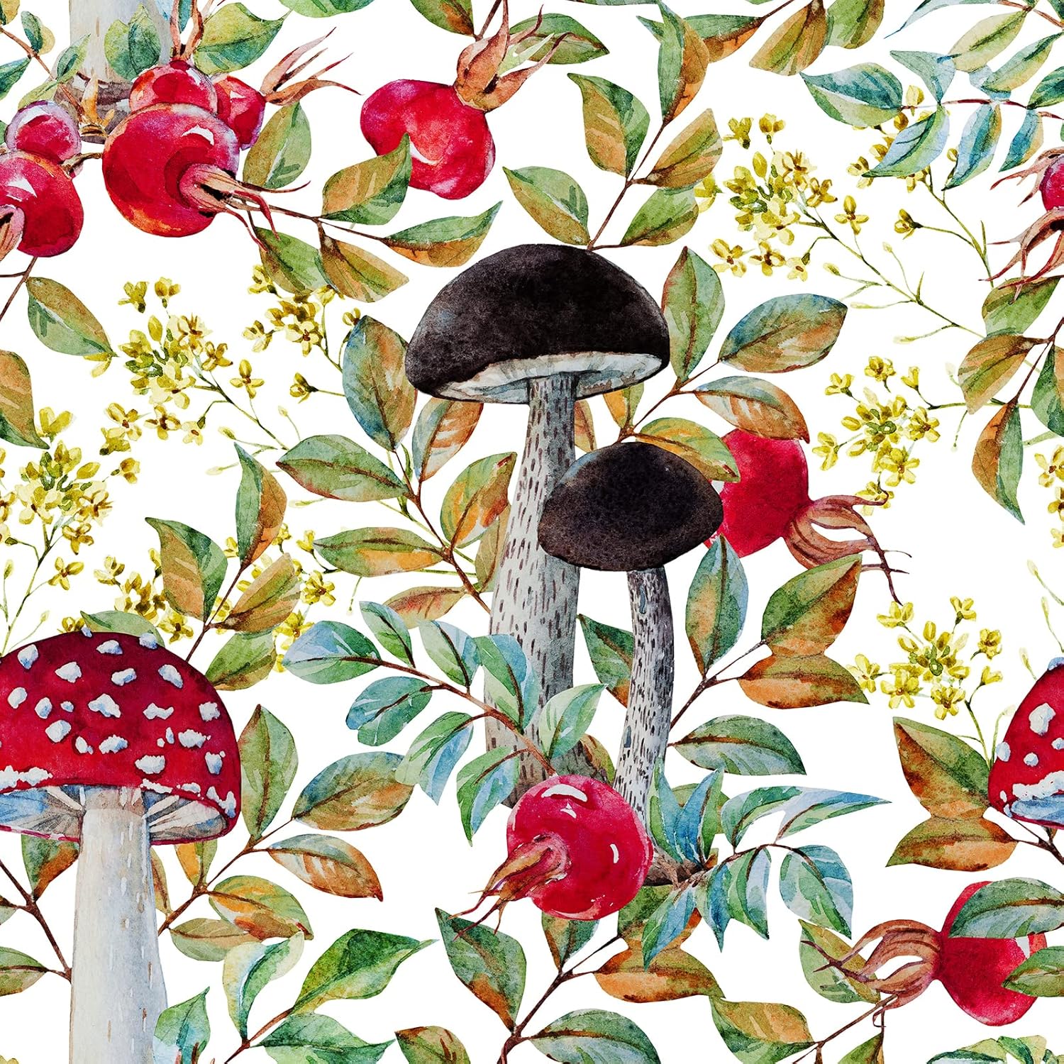 Corneeltje Wol - Red Mushroom Servet Herfst - Red Mushroom - H0009 - 33x33cm