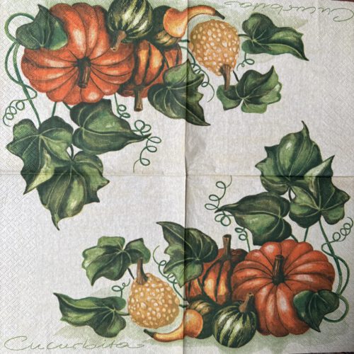 Servet Herfst - Herfst pompoen - H0017 - 33 x 33 cm