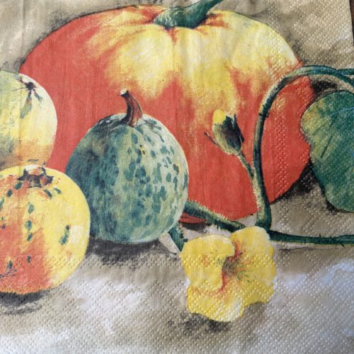 Corneeltje Wol - Servet - Herfst Pompoen - H0021 Servet Herfst - Herfst pompoenen - H0021 - 33 x 33 cm