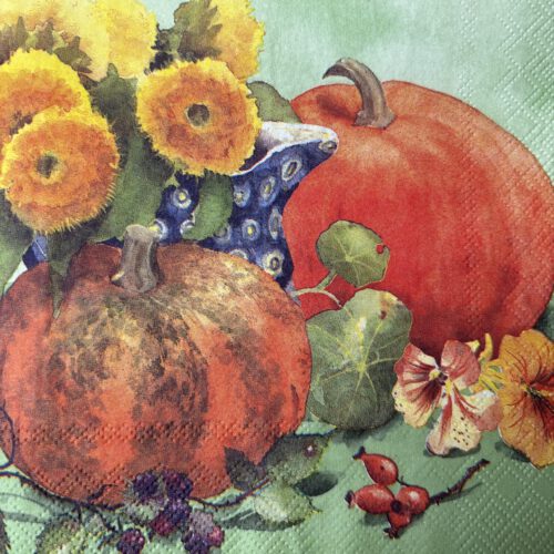 Servet Herfst - Herfst pompoenen - H0022 - 33 x 33 cm
