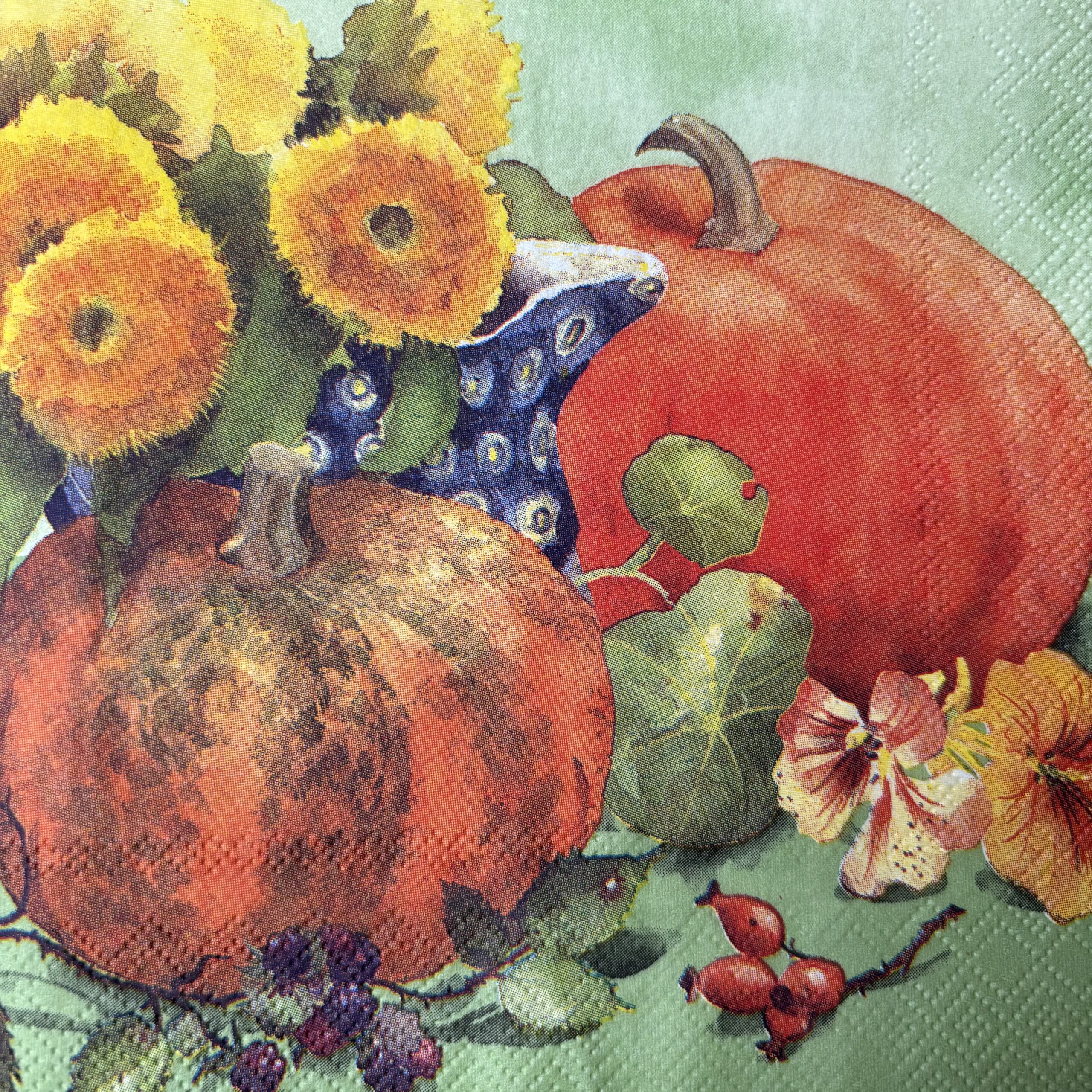 Servet Herfst - Herfst pompoenen - H0022 - 33 x 33 cm