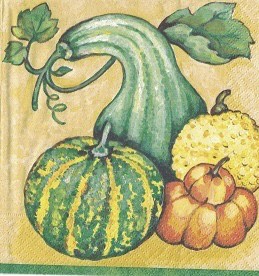 Corneeltje Wol - Servet - Herfst bramen - H0015 Servet Herfst - Herfst pompoenen - H0015 - 33 x 33 cm