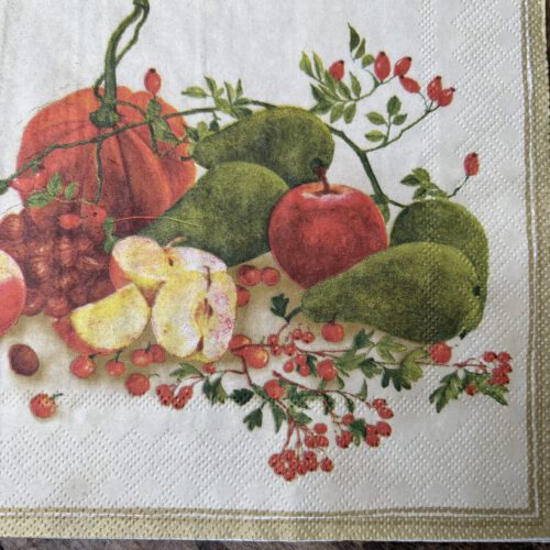 Corneeltje Wol - Servet - Herfst fruit - H0023 Servet Herfst - Herfst fruit - H0023 - 33 x 33 cm