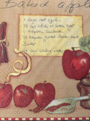 Corneeltje Wol - Servet - Herft - H0026 Servet Herfst - Herfsft Baked Apples - H0026 - 33 x 33 cm