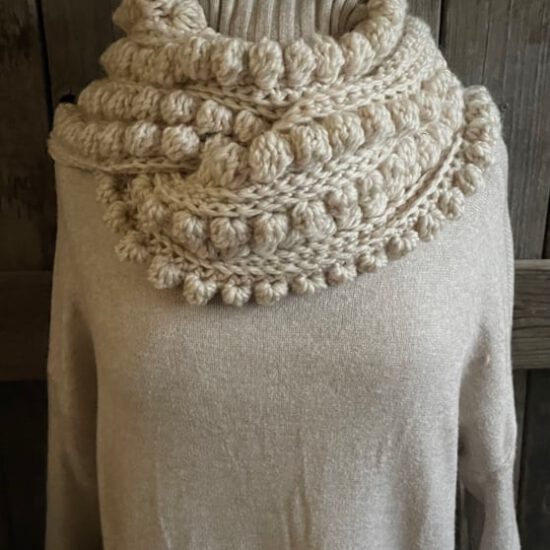 Haakpakket - Sjaal Chunkky noppen & pompons