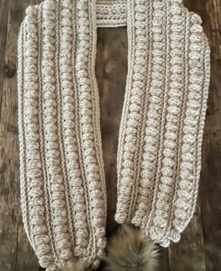 Haakpakket - Sjaal Chunkky noppen & pompons