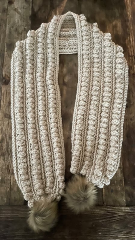 Haakpakket - Sjaal Chunkky noppen & pompons