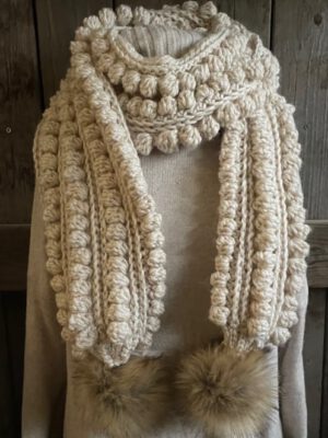 Haakpakket - Sjaal Chunkky noppen & pompons
