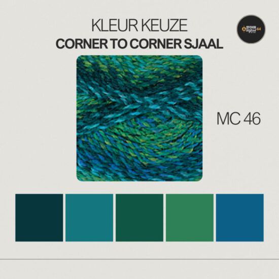 Corneeltje Wol - Sjaal Corner to corner 4 Haakpakket - Sjaal Corner to corner - Stoer & Stijlvol 64