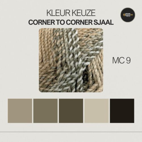 Corneeltje Wol - Sjaal Corner to corner 5 Haakpakket - Sjaal Corner to corner - Stoer & Stijlvol 64