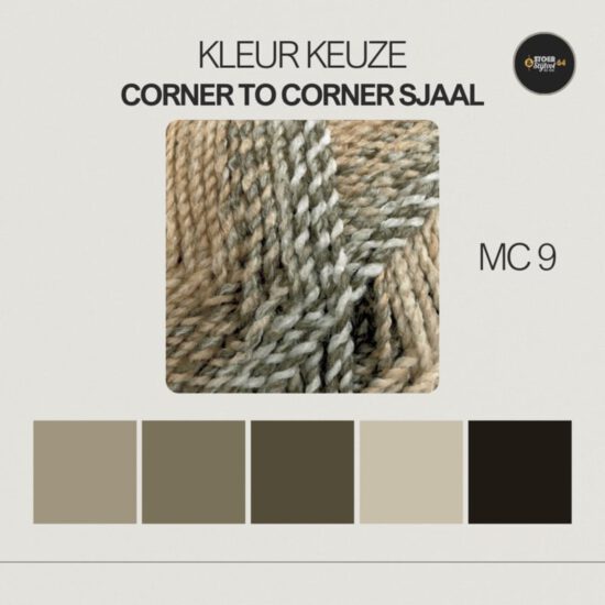Corneeltje Wol - Sjaal Corner to corner 5 Haakpakket - Sjaal Corner to corner - Stoer & Stijlvol 64