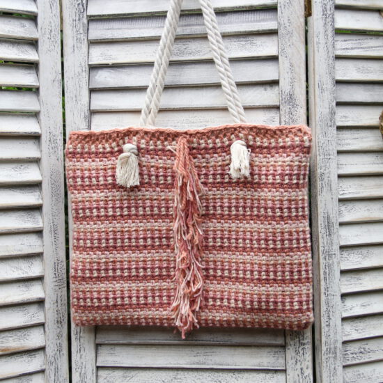 Corneeltje Wol - Tas Pink moss 2 Haakpakket - Tas Pink moss