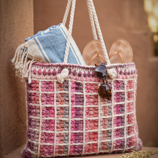 Haakpakket - Tas Pink Puff block MC 76