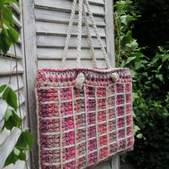 Haakpakket - Tas Pink Puff block MC 76