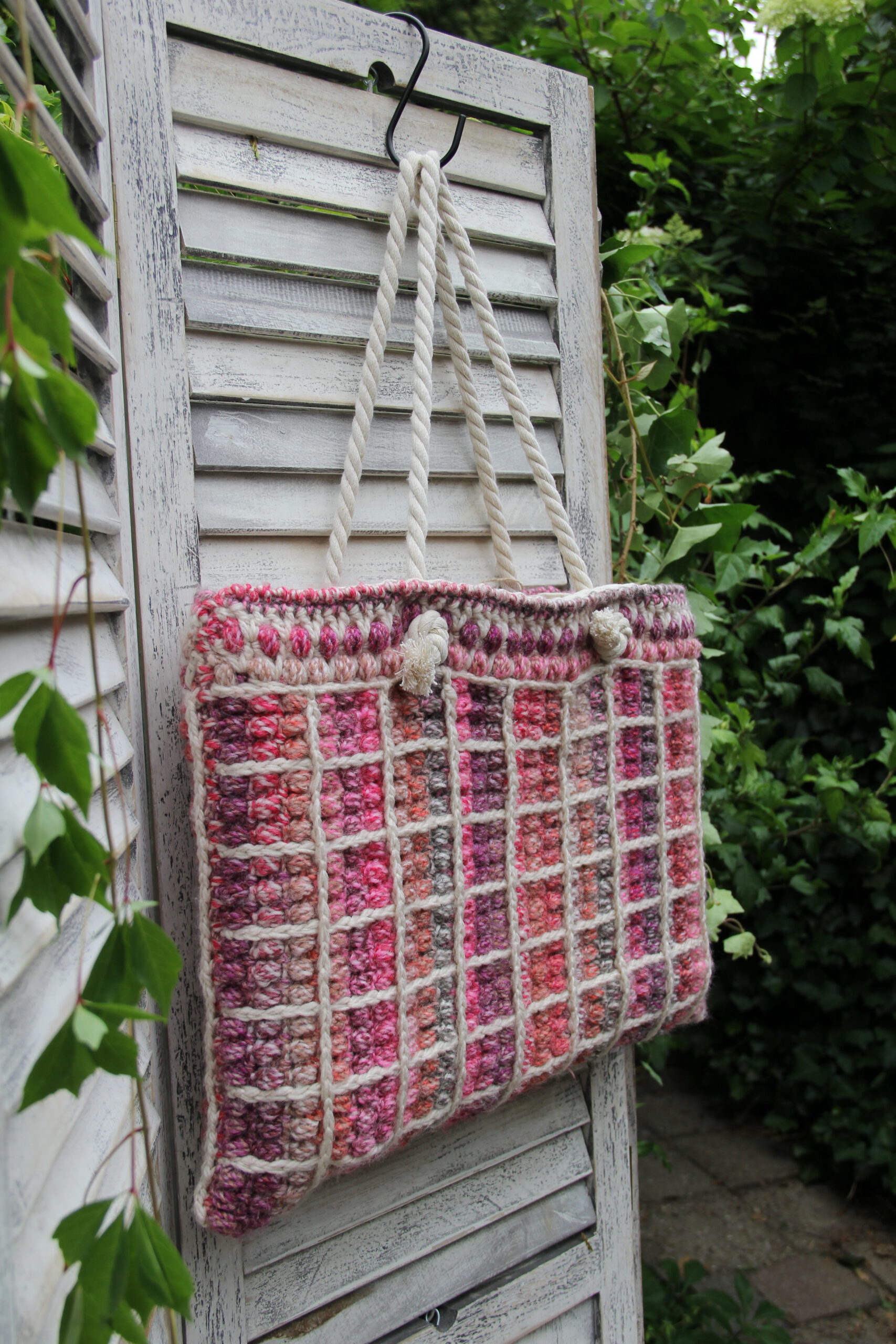 Haakpakket - Tas Pink Puff block MC 76