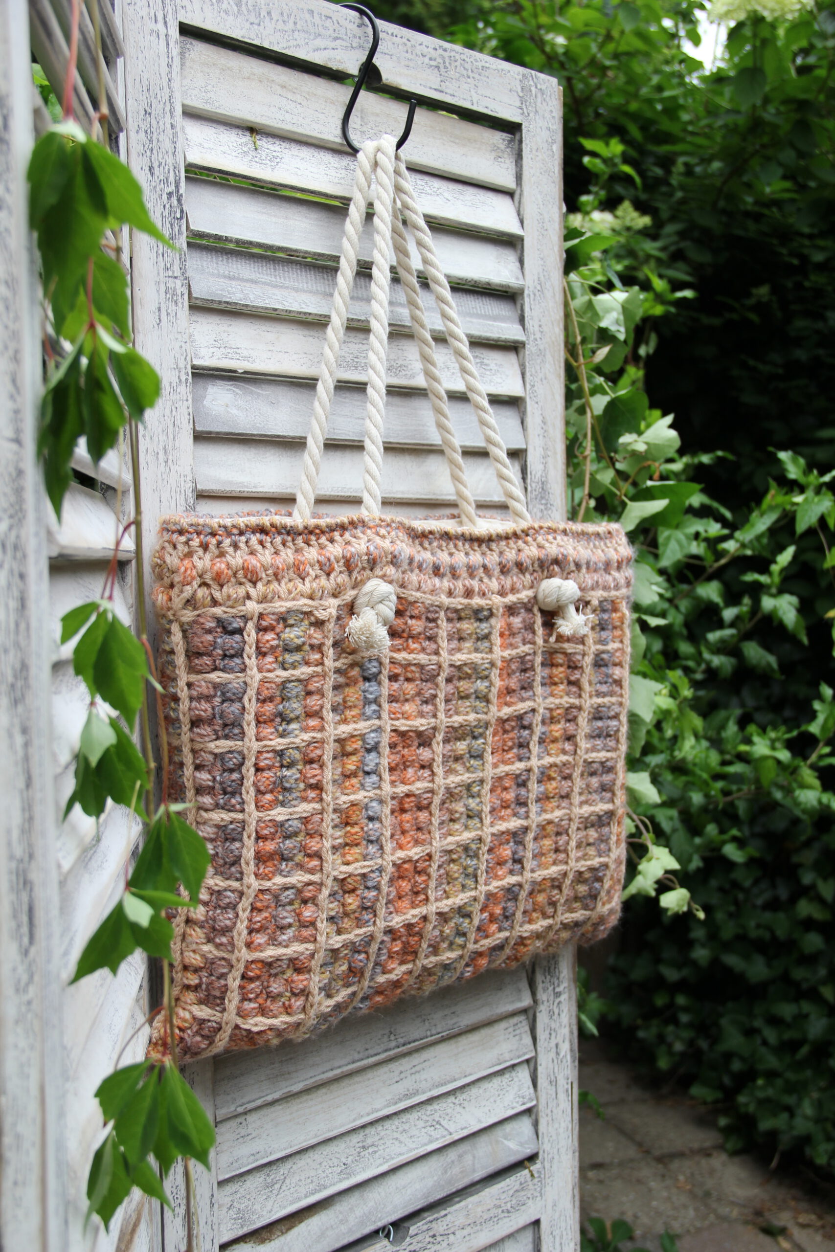 Haakpakket - Tas Orange puff block MC 89