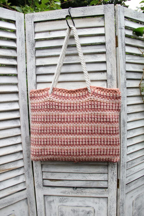 Corneeltje Wol - Tas pink moss (2) Haakpakket - Tas Pink moss