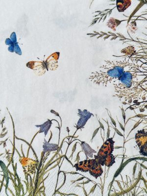 Corneeltje Wol - Vlinders - D0001 Servet Dieren / Vlinders - D0001 33x33cm