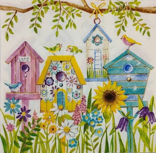 Corneeltje Wol - Vlinders - T0001 Servet Tuin - T0001 33x33cm