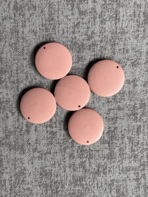 Platte houten kralen 2,5 cm Ø (5 stuks) - Meerdere kleuren