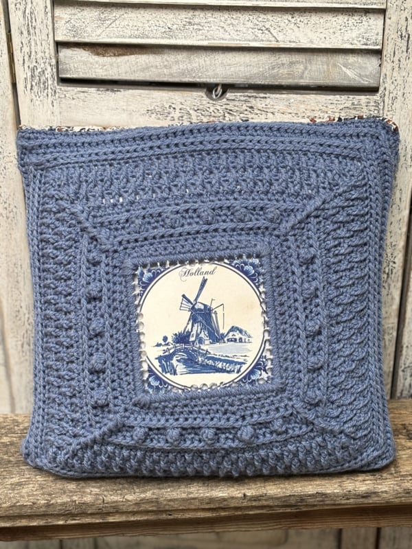 Kussen Delfts blauw - Kant & Klaar