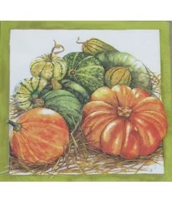 Servet Herfst - Herfst pompoen - H0018 - 33 x 33 cm