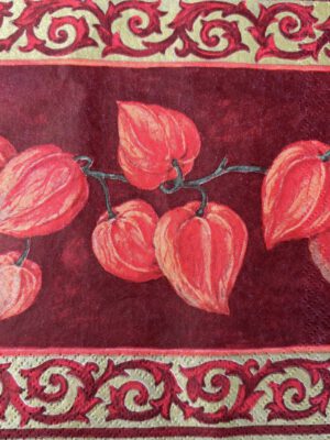 Corneeltje Wol - Herfst lampionnetjes - H0031 Servet Herfst - Herfst lampionnen - H0031 - 33 x 33 cm