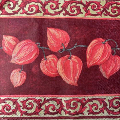 Corneeltje Wol - Herfst lampionnetjes - H0031 Servet Herfst - Herfst lampionnen - H0031 - 33 x 33 cm