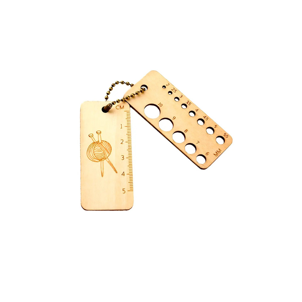 Houten Breinaaldenmeter & Liniaalset