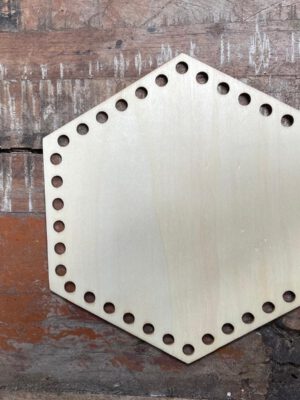 Corneeltje Wol - Houten Hexagram 38 gaten 17 cm Houten Hexagram paneel 17 cm Ø (38 boorgaten)