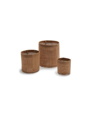 Corneeltje Wol - Jute mandje 15x15 cm - 1 Jute (planten) mandje 15x15cm