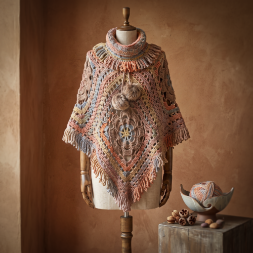 Corneeltje Wol - Pocho Cosy + col Haakpakket - Poncho & Col Cozy MC 89