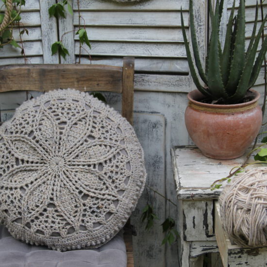 Haakpakket set - Wanddeco & kussen Naturel