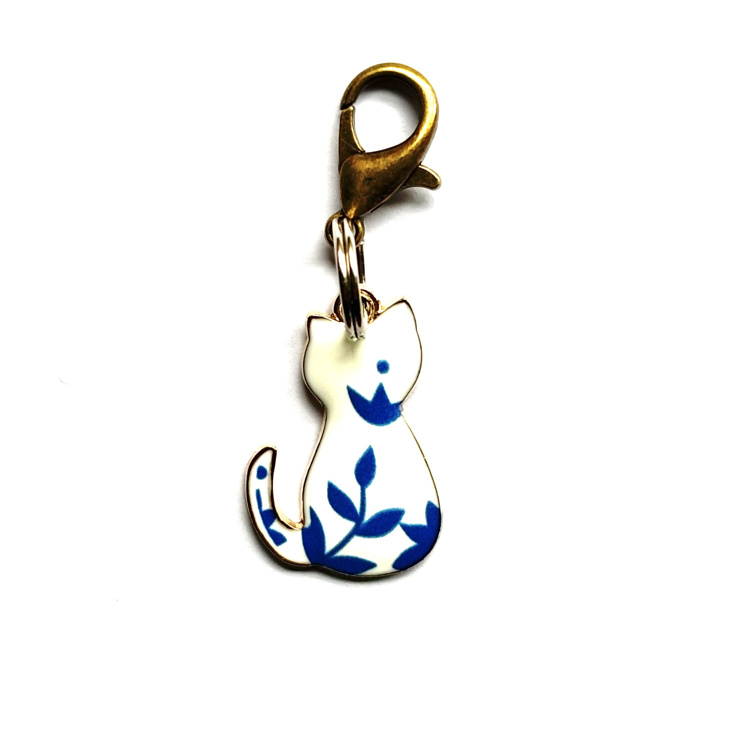 Corneeltje Wol - katten 3 steekmarkeerder Steekmarkeerder kat Delfts Blauw - Cor & Co