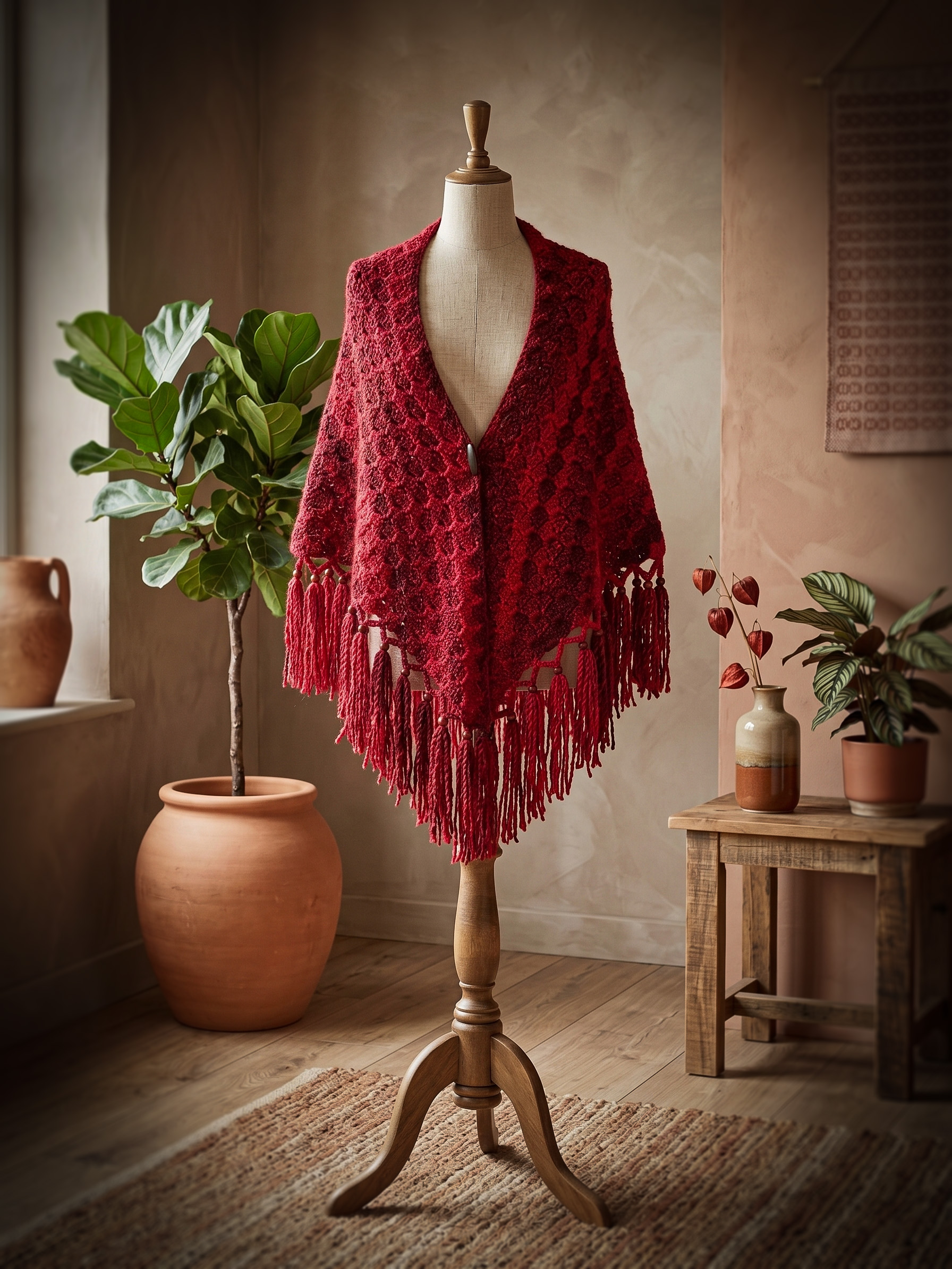 Haakpakket - Omslag sjaal - Red Beauty