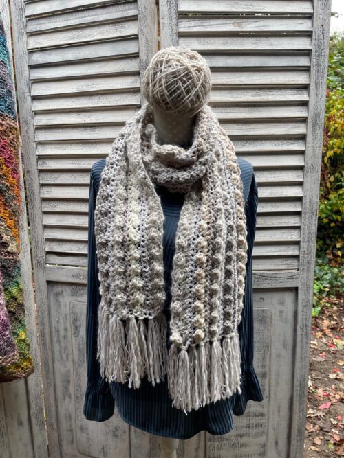 Corneeltje Wol - Mazzel Sjaal (ecru) Corneeltje Wol - De Mazzel sjaal