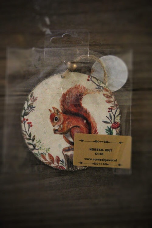 Kerstbal-hanger - Eekhoorn - Kant & Klaar