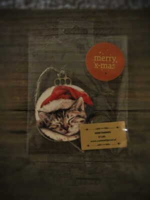 Corneeltje Wol - Kerstbal-hanger Poes Kerstbal-hanger - Kerst Kat - Kant & Klaar