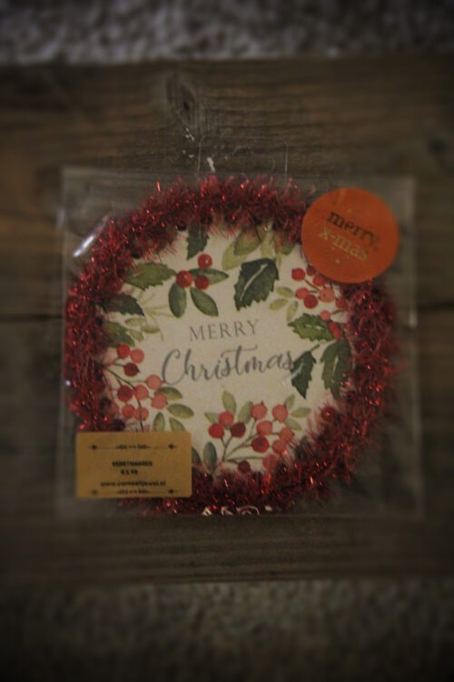 Kersthanger - Merry Christmas (rood) - Kant & Klaar