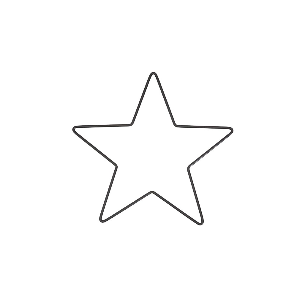 Metalen ster zwart 15 cm