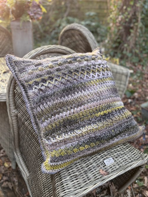 Haakpakket - Kussen Cottagespun Grey & Green