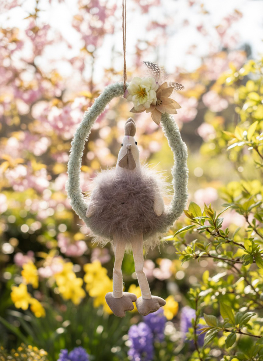 Corneeltje Wol - ei ring met kip LIMITED EDITION: Haakpakket Bonte kip in Ei-ring