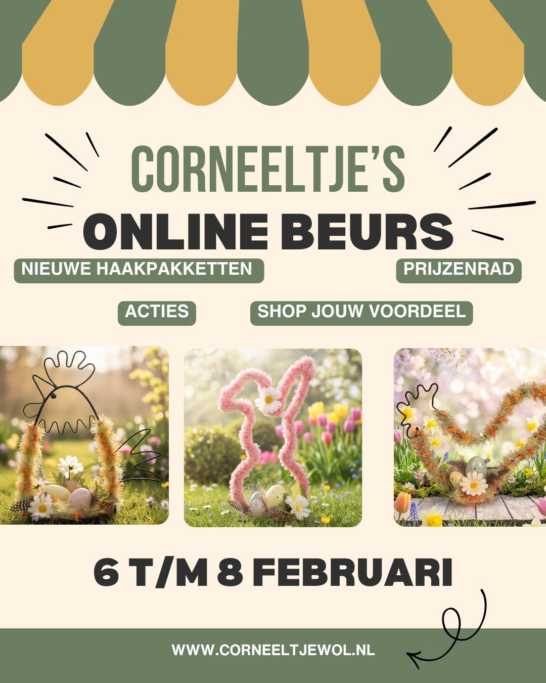 Bonte Kip wit of bruin 31 cm (per stuk)