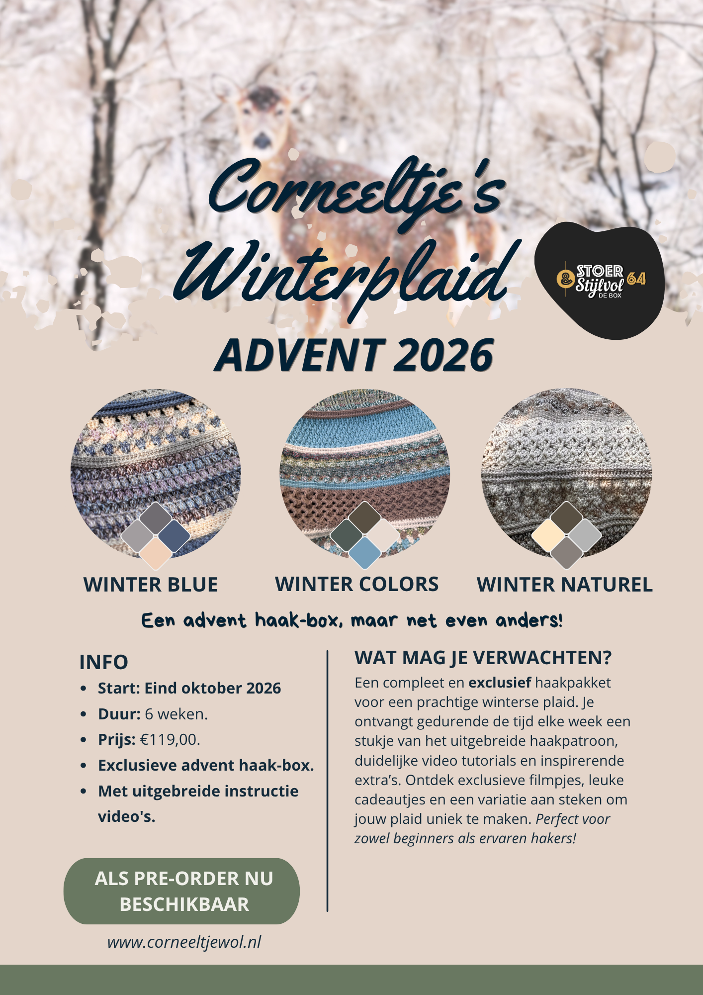 Advent Box - Plaid Winter Blue - Stoer & Stijlvol 64 - De Box