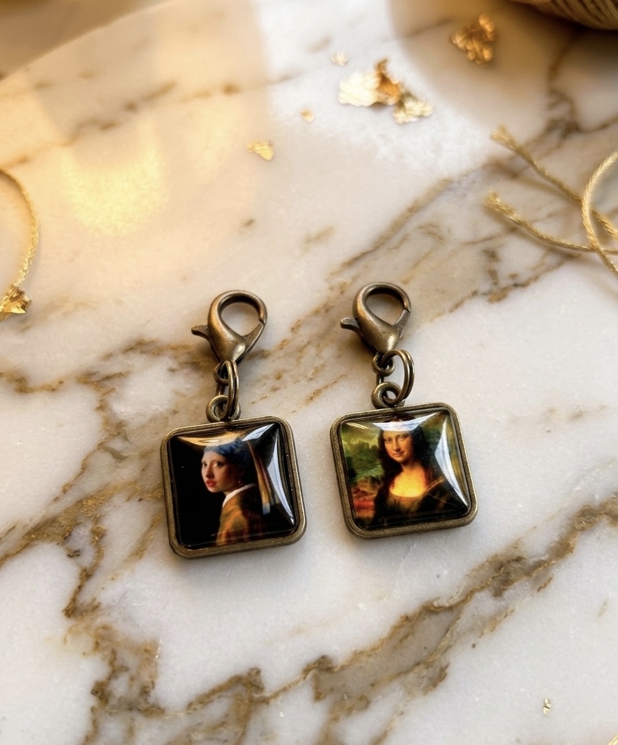 Cor & Co - Steekmarkeerder set Meisje met de Parel & Mona Lisa