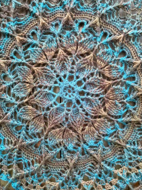 Mandala Emotions - Blauw/bruin tinten - ∅ 80 cm - Kant & Klaar