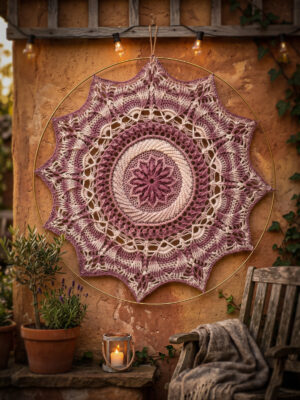 Mandala 11 - 80 cm - Roze/Creme - Kant & Klaar